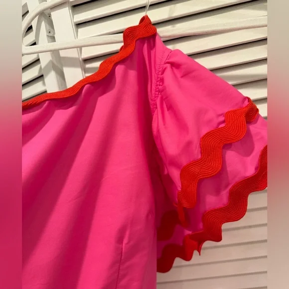 Entro Ric Rac One Shoulder Dress Large - Picture 4 of 7